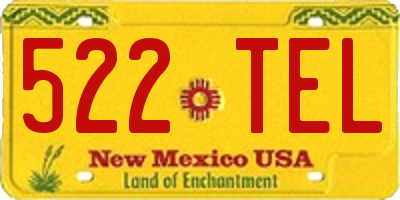 NM license plate 522TEL