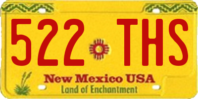 NM license plate 522THS