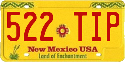 NM license plate 522TIP