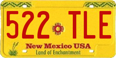 NM license plate 522TLE