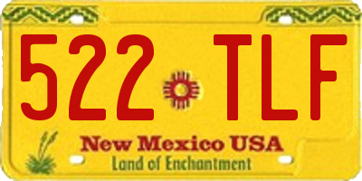NM license plate 522TLF