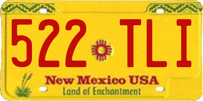 NM license plate 522TLI
