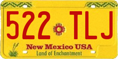 NM license plate 522TLJ