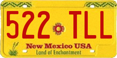 NM license plate 522TLL