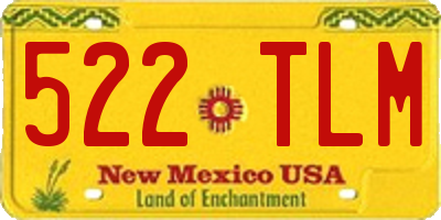 NM license plate 522TLM