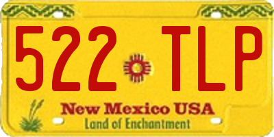 NM license plate 522TLP