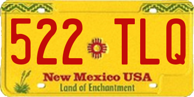 NM license plate 522TLQ