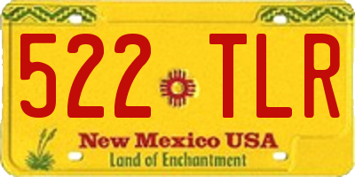 NM license plate 522TLR