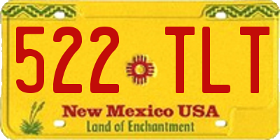 NM license plate 522TLT