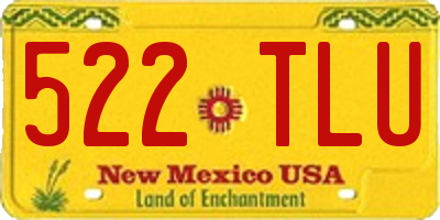 NM license plate 522TLU