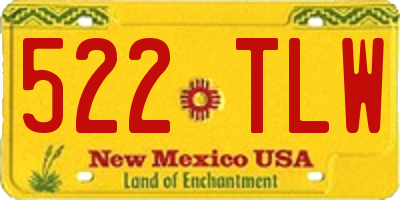 NM license plate 522TLW