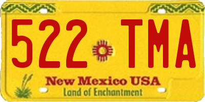 NM license plate 522TMA