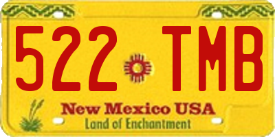 NM license plate 522TMB