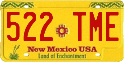 NM license plate 522TME