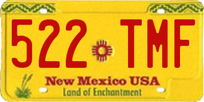 NM license plate 522TMF