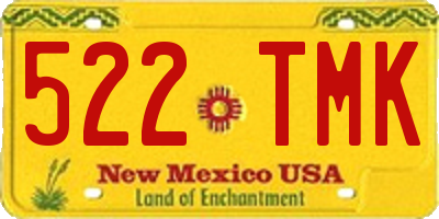 NM license plate 522TMK