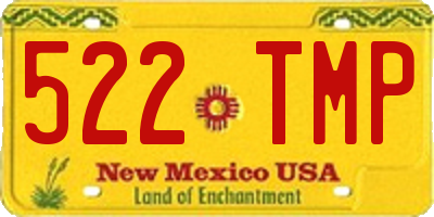 NM license plate 522TMP