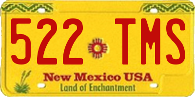 NM license plate 522TMS