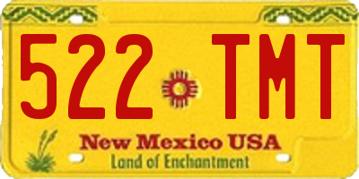 NM license plate 522TMT