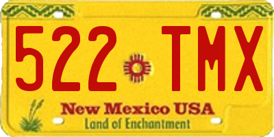 NM license plate 522TMX
