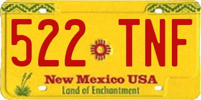 NM license plate 522TNF