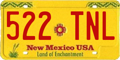 NM license plate 522TNL
