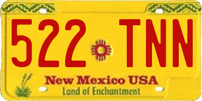 NM license plate 522TNN