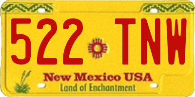 NM license plate 522TNW