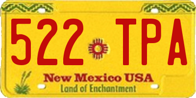 NM license plate 522TPA