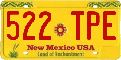 NM license plate 522TPE