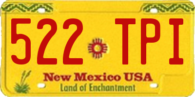 NM license plate 522TPI
