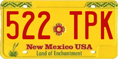 NM license plate 522TPK