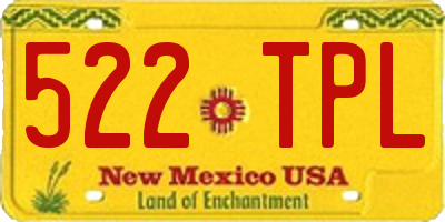 NM license plate 522TPL
