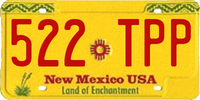 NM license plate 522TPP