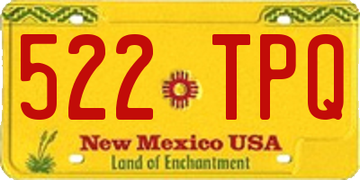 NM license plate 522TPQ