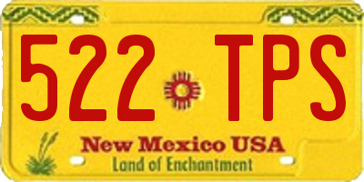 NM license plate 522TPS