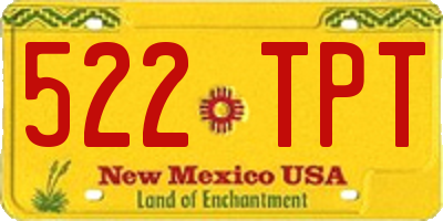 NM license plate 522TPT