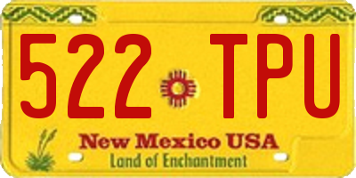 NM license plate 522TPU