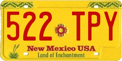 NM license plate 522TPY