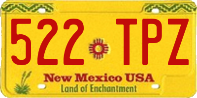 NM license plate 522TPZ