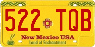 NM license plate 522TQB