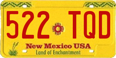 NM license plate 522TQD