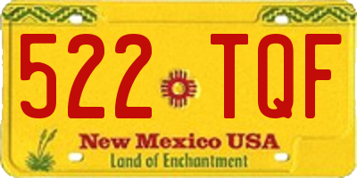NM license plate 522TQF