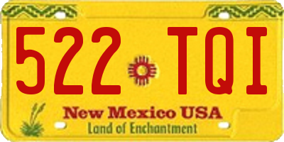NM license plate 522TQI