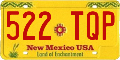 NM license plate 522TQP