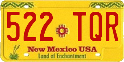 NM license plate 522TQR