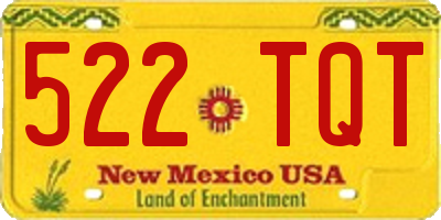 NM license plate 522TQT