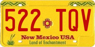 NM license plate 522TQV