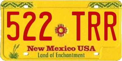 NM license plate 522TRR