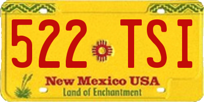 NM license plate 522TSI